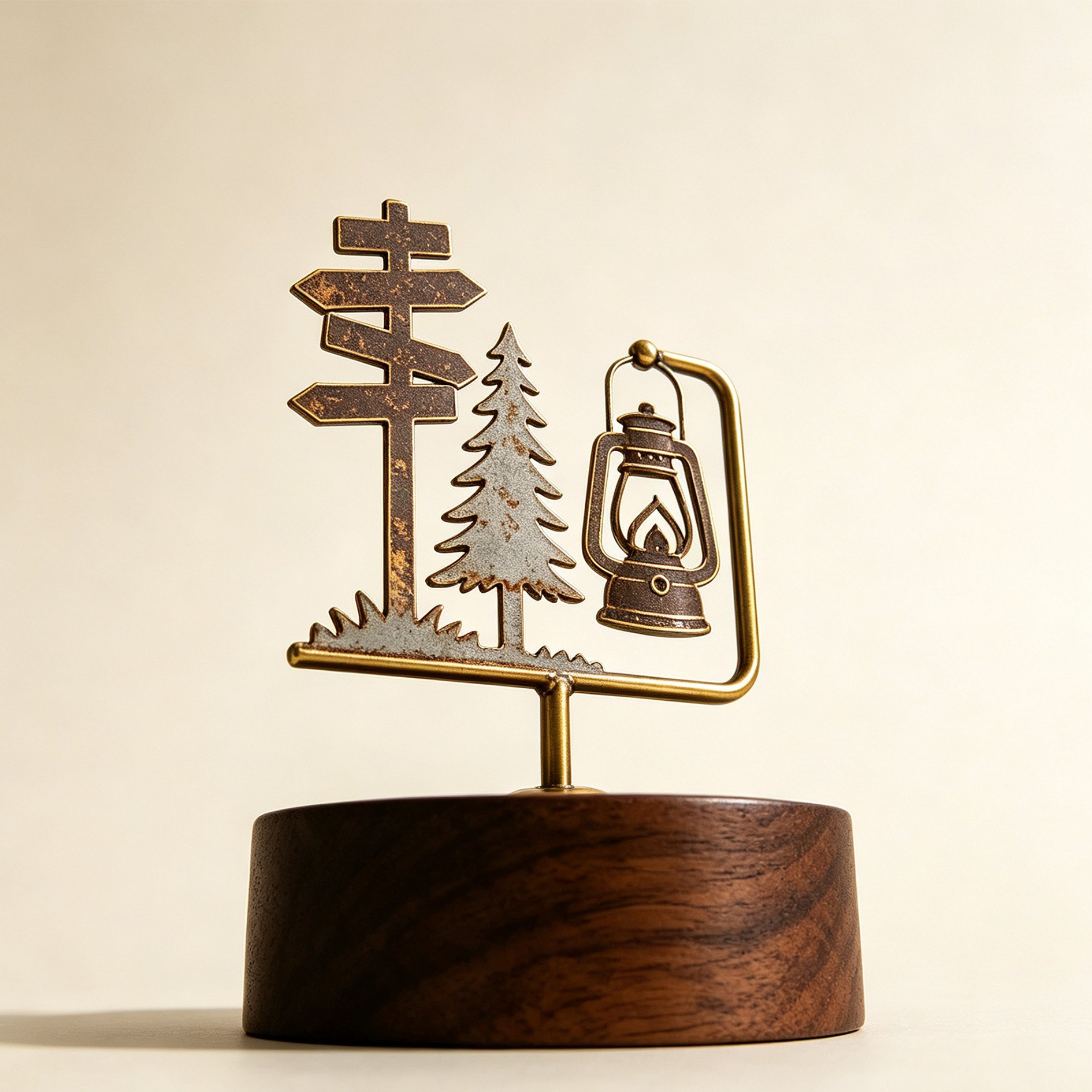 Close-up of the Mountain and Wilderness Direction Ornament details