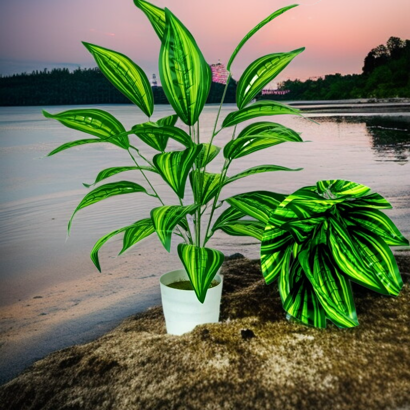 モンステラ人工植物 鉢植え リビングデコレーション