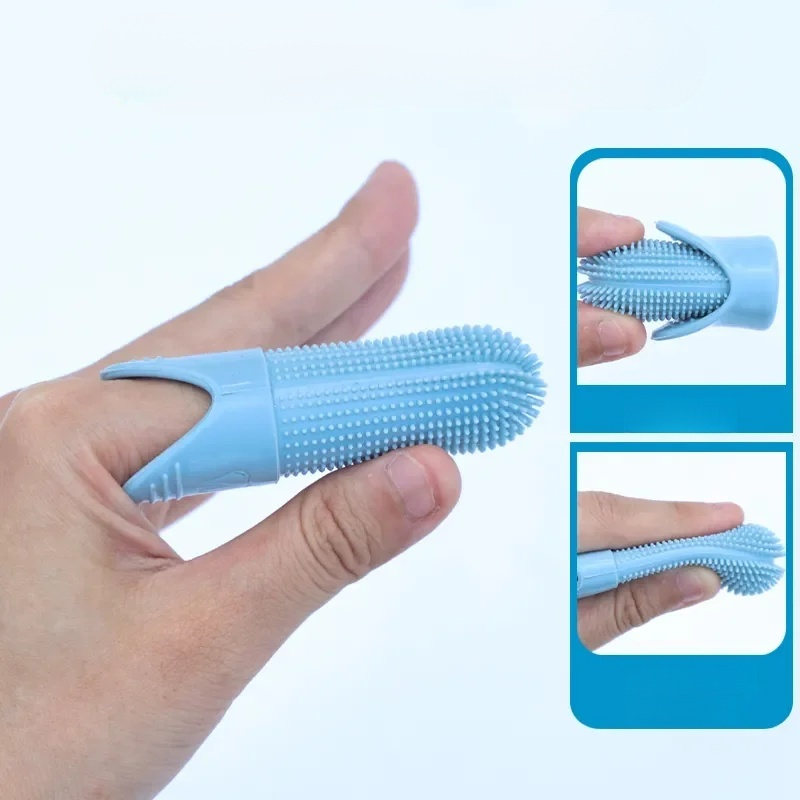 ペット用360度回転シリコンフィンガー歯ブラシ