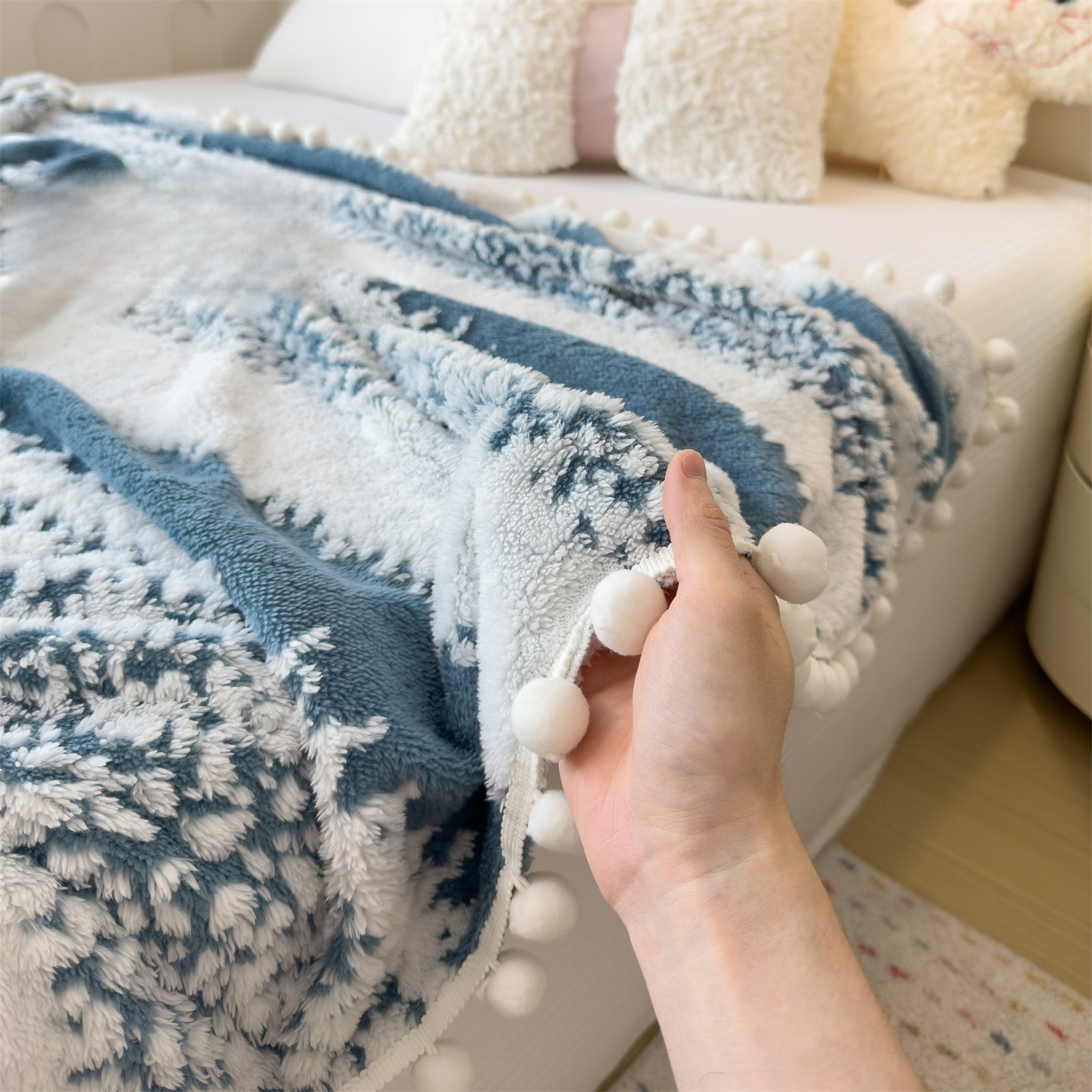 Manta pequeña multifuncional tipo chal para aire acondicionado