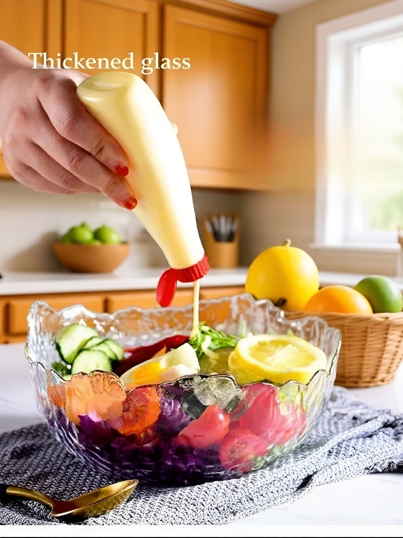Close-up of hammered glass texture with gold edge