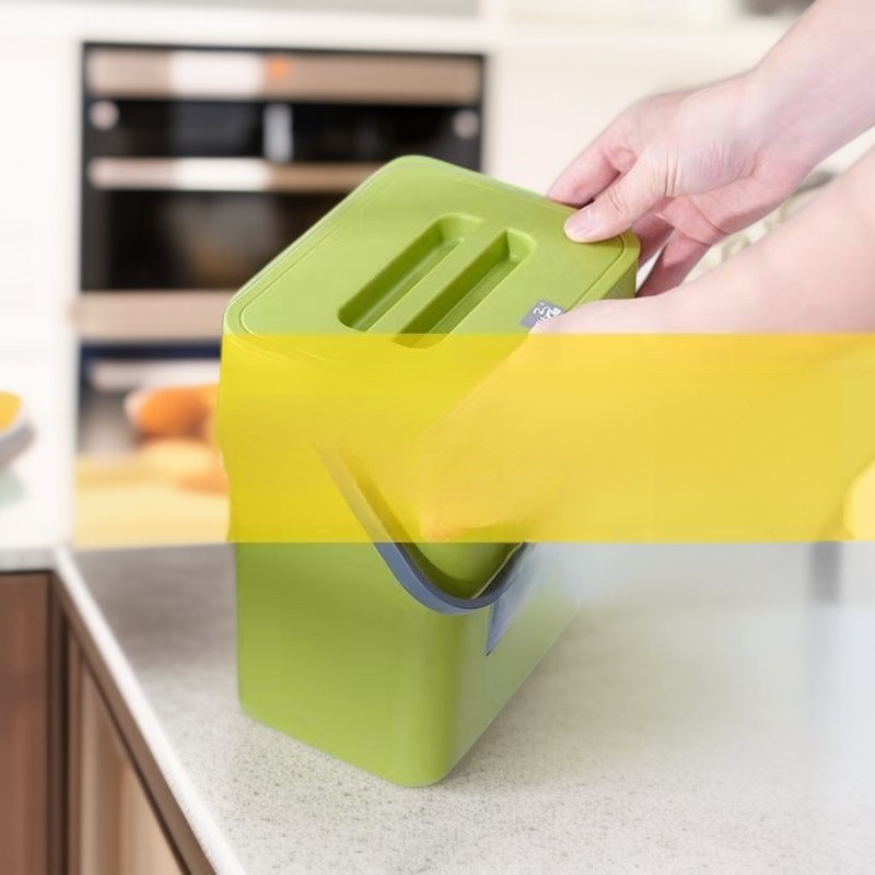 뚜껑이 있는 벽걸이식 음식물 분리수거 쓰레기통 주방 욕실용