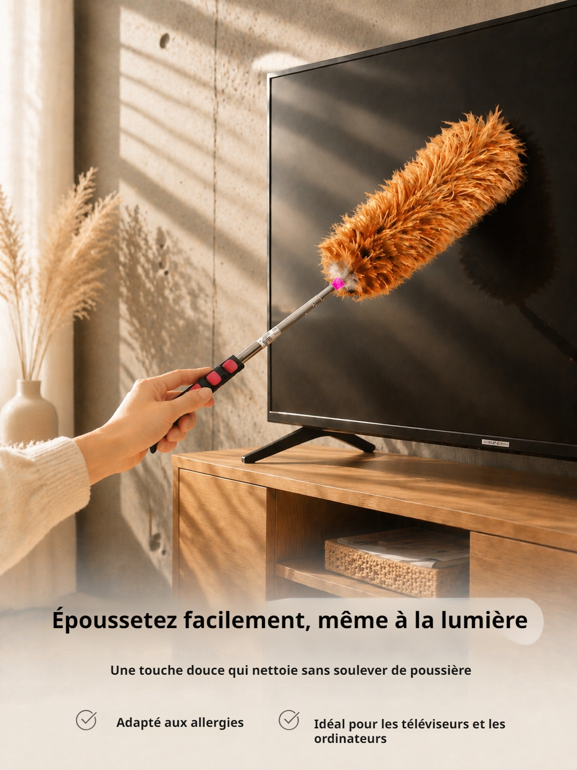 Plumeau multi-usages pour maison et automobile