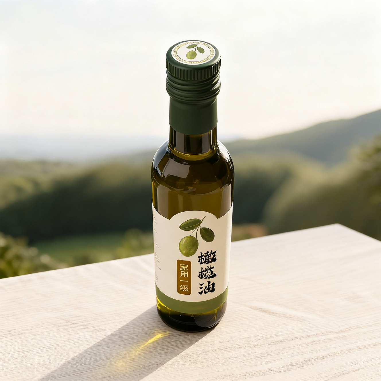 고급 유리병 포장 올리브유