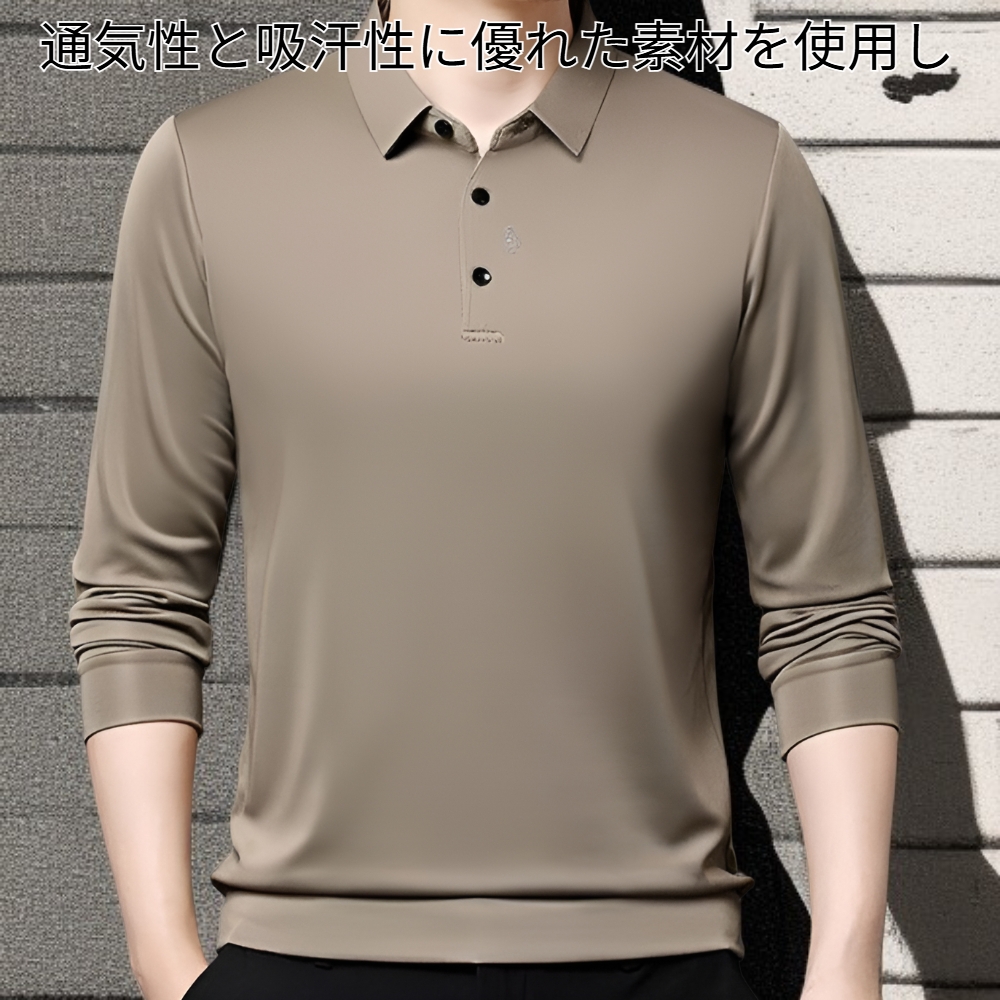 中高年男性向け カジュアルポロTシャツ 