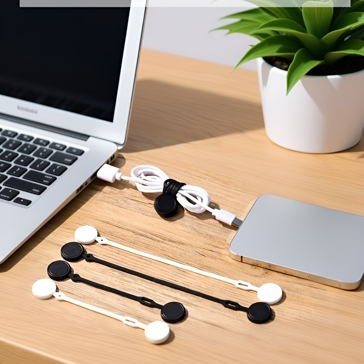 롱 스트랩 다기능 수납 냉장고 스티커 케이블 타이 실리콘 마그네틱 릴렉서