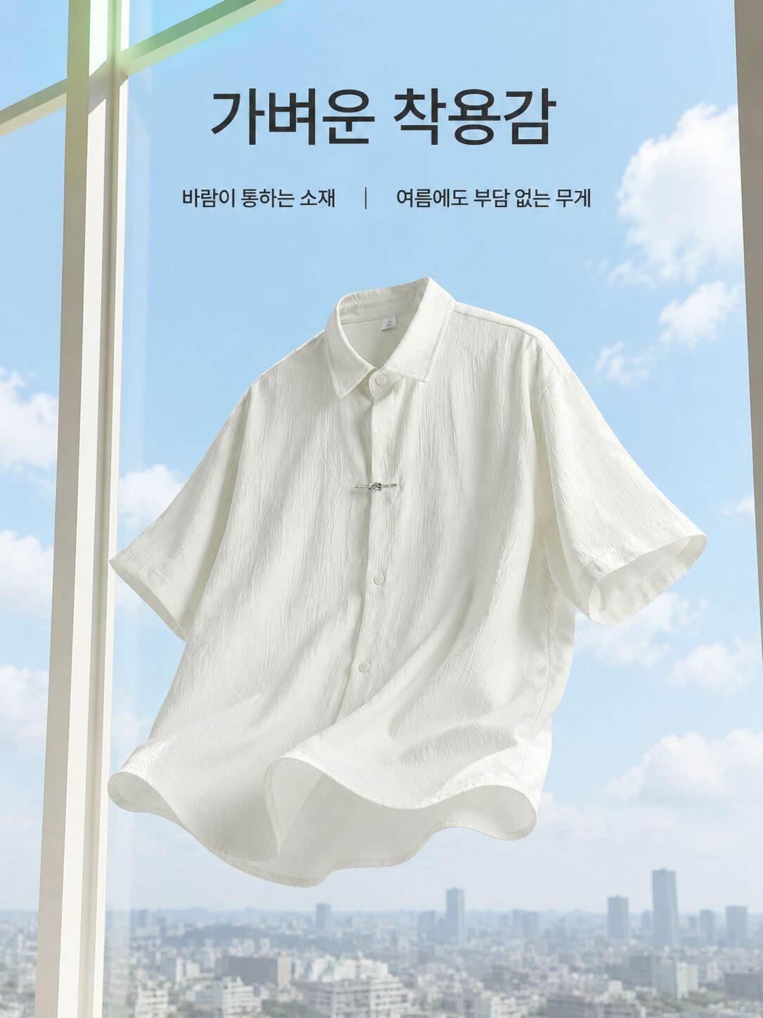 중화 셔츠 남성 반팔 여름용 스탠드칼라 매화 자카드