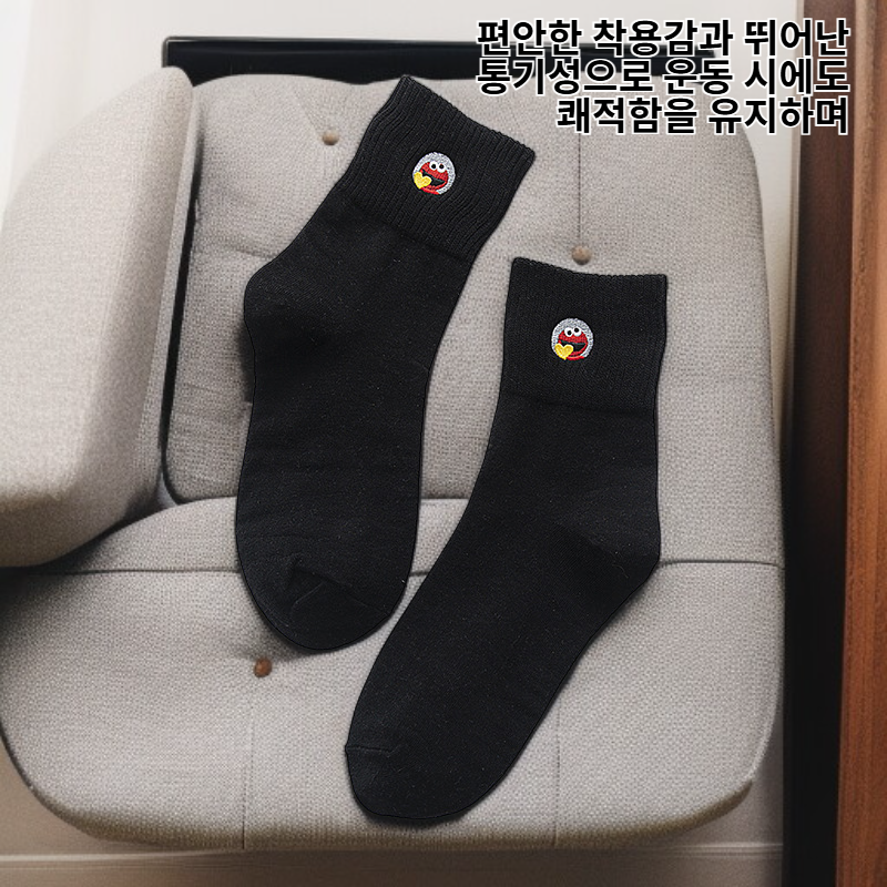 여성용 스포츠 캐주얼 중목 양말