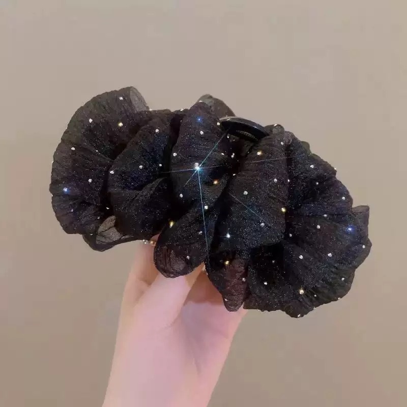 後腦勺盤發波點滿天星泡泡髮夾