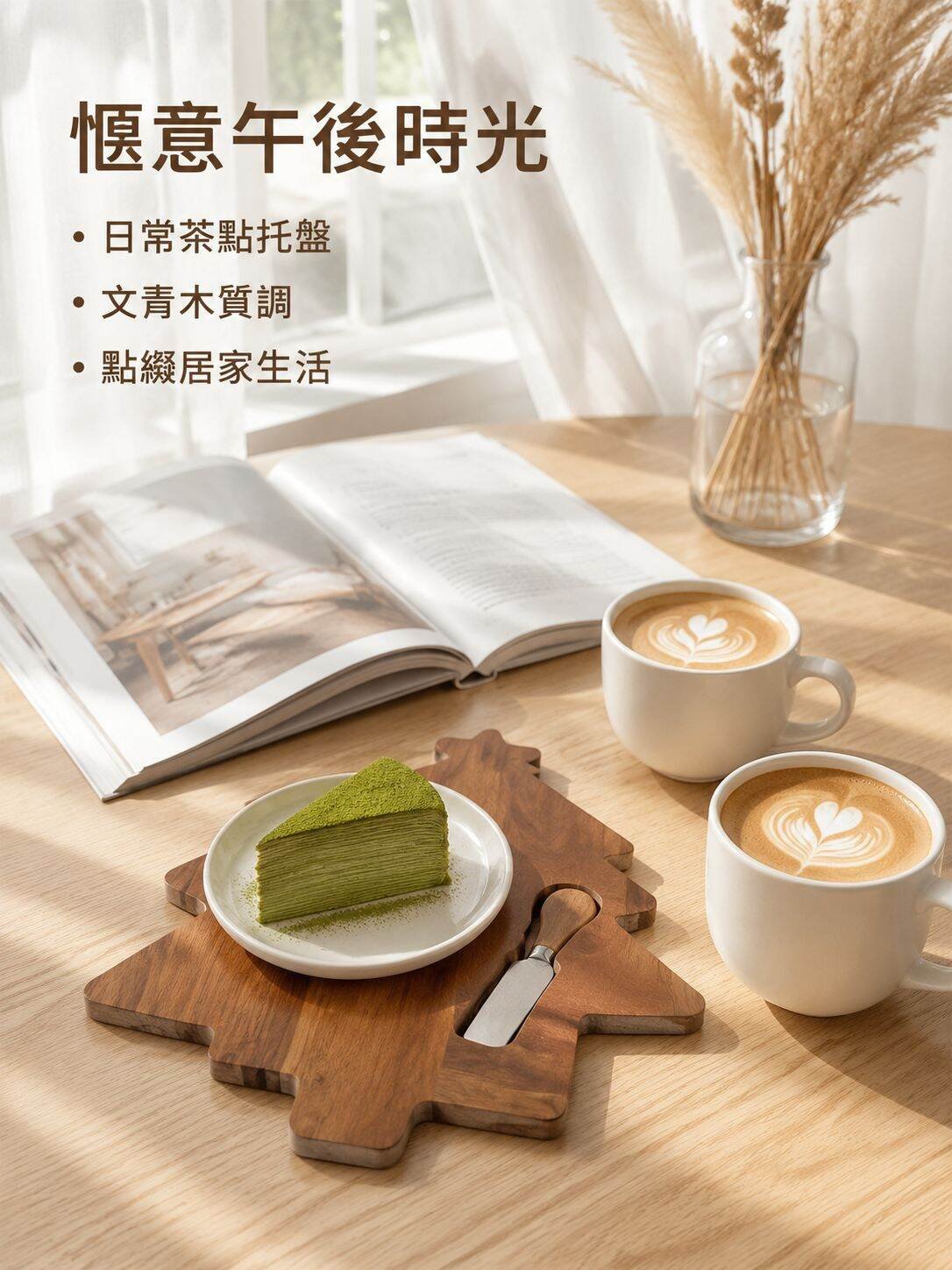 新款聖誕樹形切菜板配刀叉 木製芝士拼盤