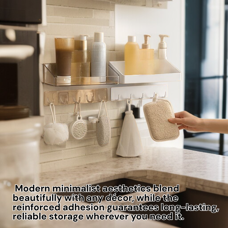 Japanese-style No-Drill Thickened Kitchen Hook, Strong Seamless Bathroom Door Hook