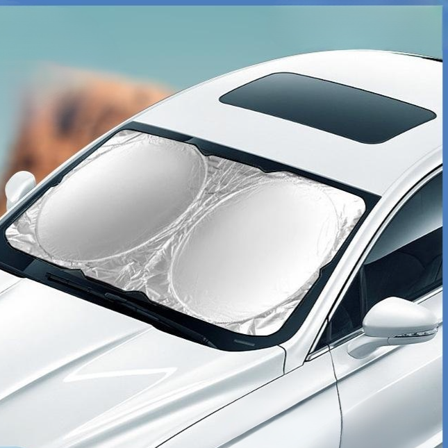 Car sunshade can be folded and stored