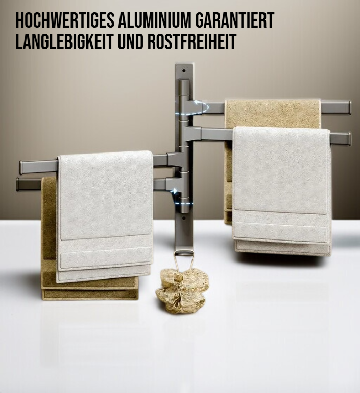 Handtuchhalter aus Aluminium für Badezimmer ohne Bohren