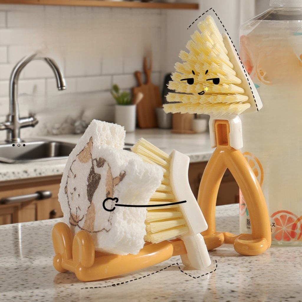 可折疊無死角清潔三角清潔刷