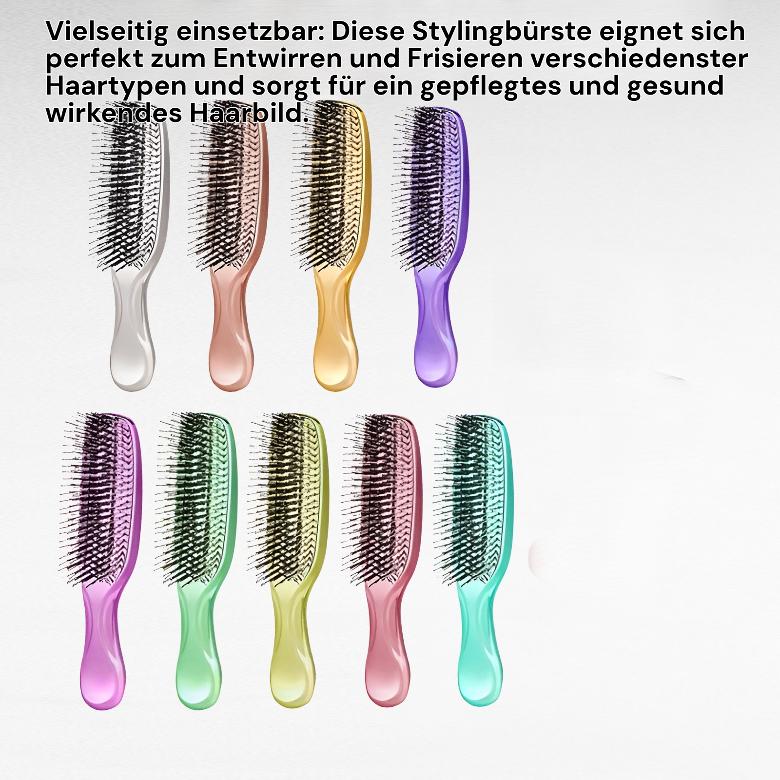Elektroplattierte Stylingbürste Zeus-Kamm, geeignet für nasses & trockenes Haar