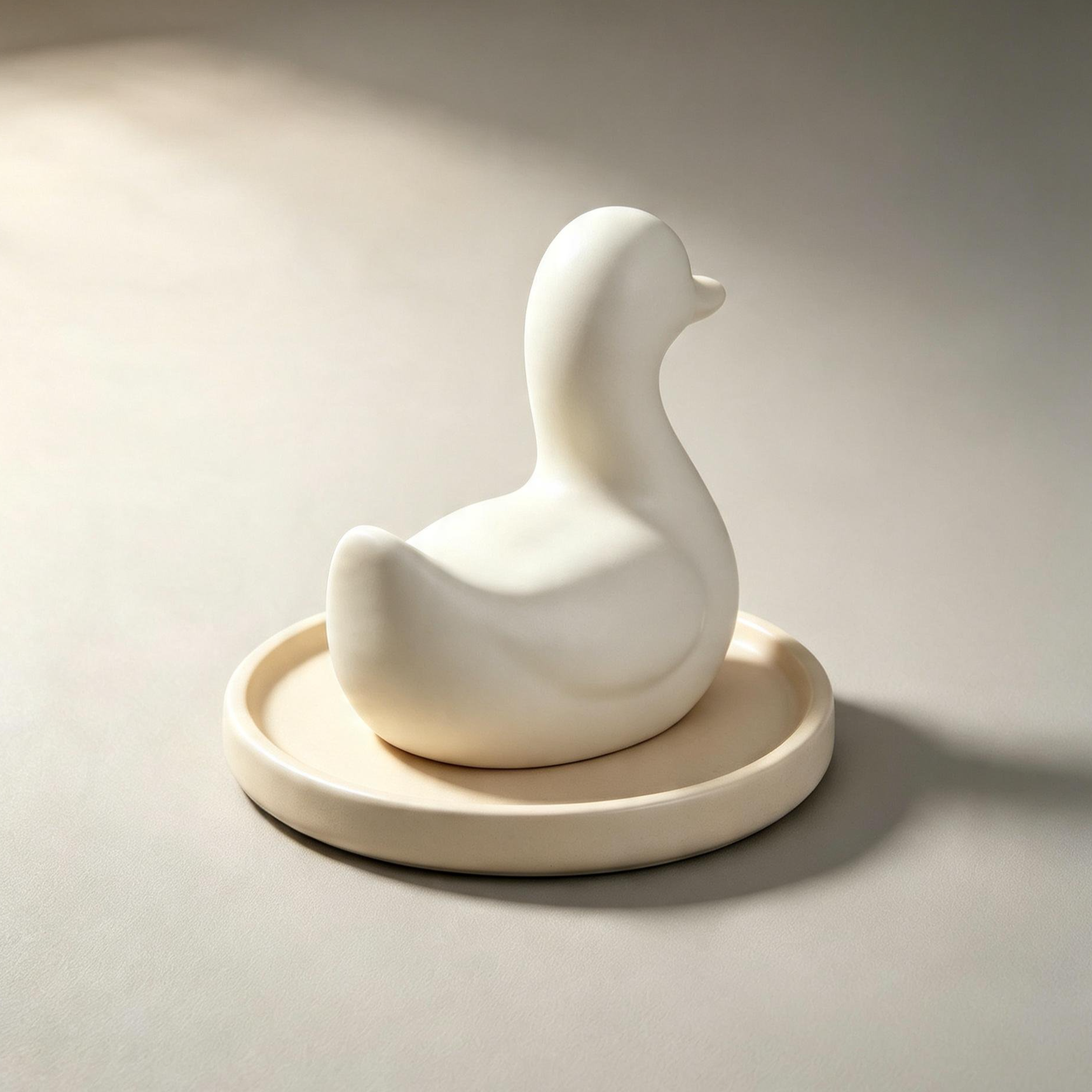 Cute yellow duck figurine for home decoration