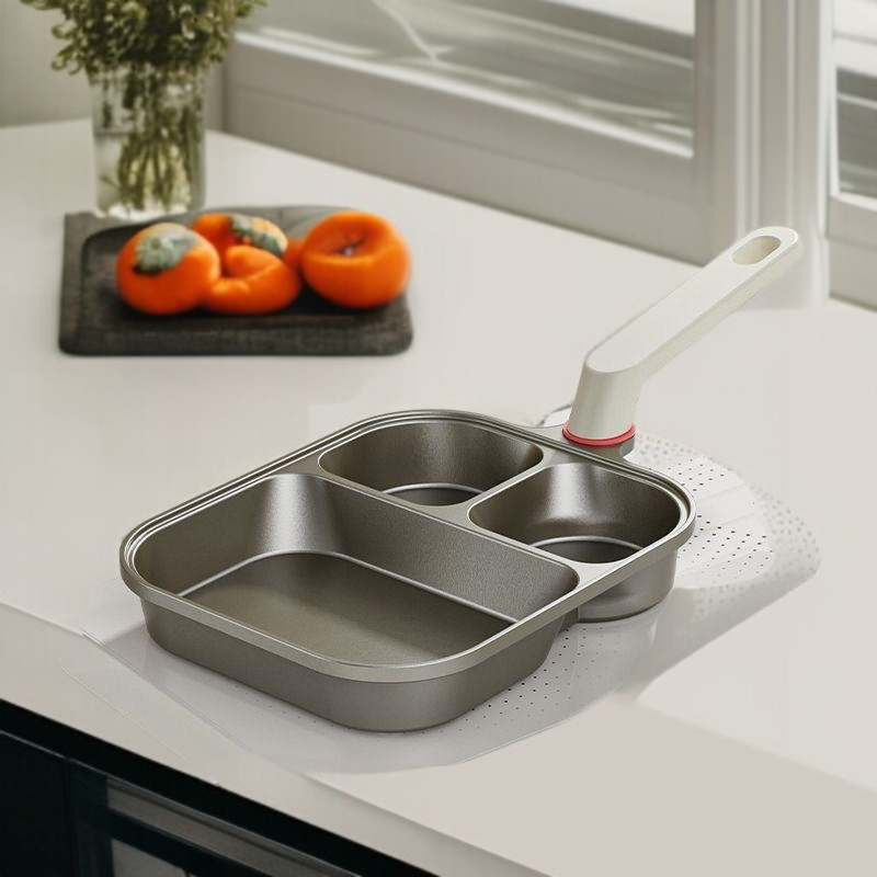 Sartén de titanio multifunción, antiadherente, para huevos y hamburguesas, versión gruesa