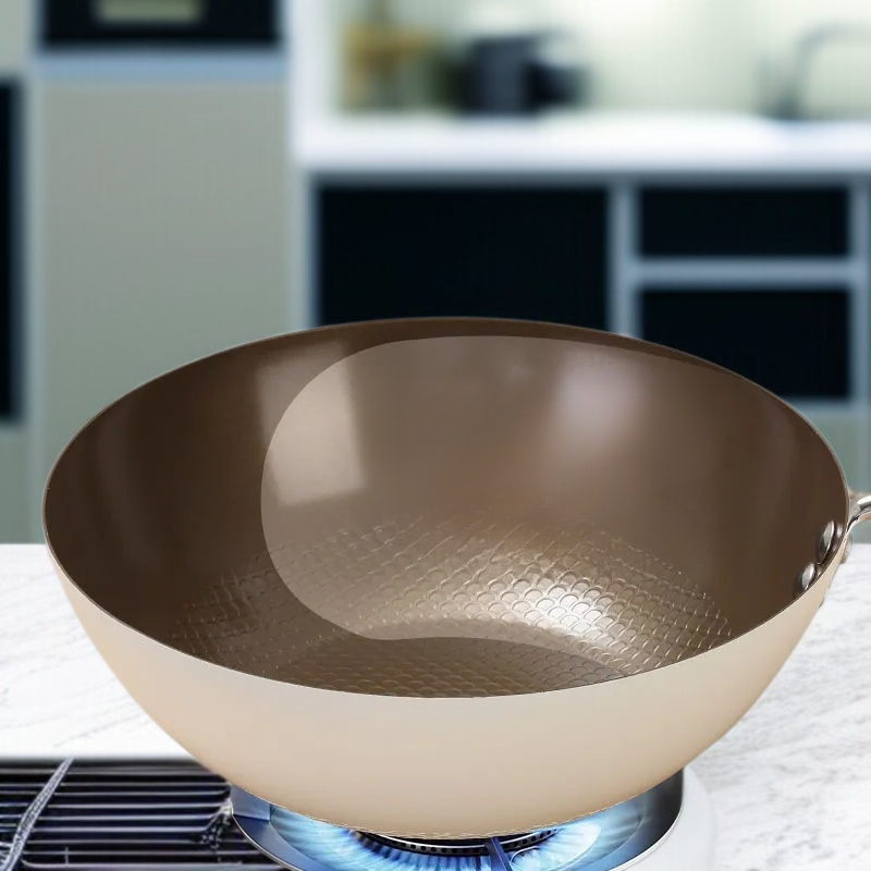 세라믹 논스틱 미니 웍 가정용 무코팅 세라믹 내마모성