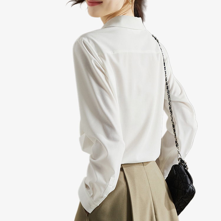 봄 한범 여 긴팔 셔츠 솔리드 이너 쉬폰 상의 봄 한범 긴팔 셔츠 이너 쉬폰 셔츠