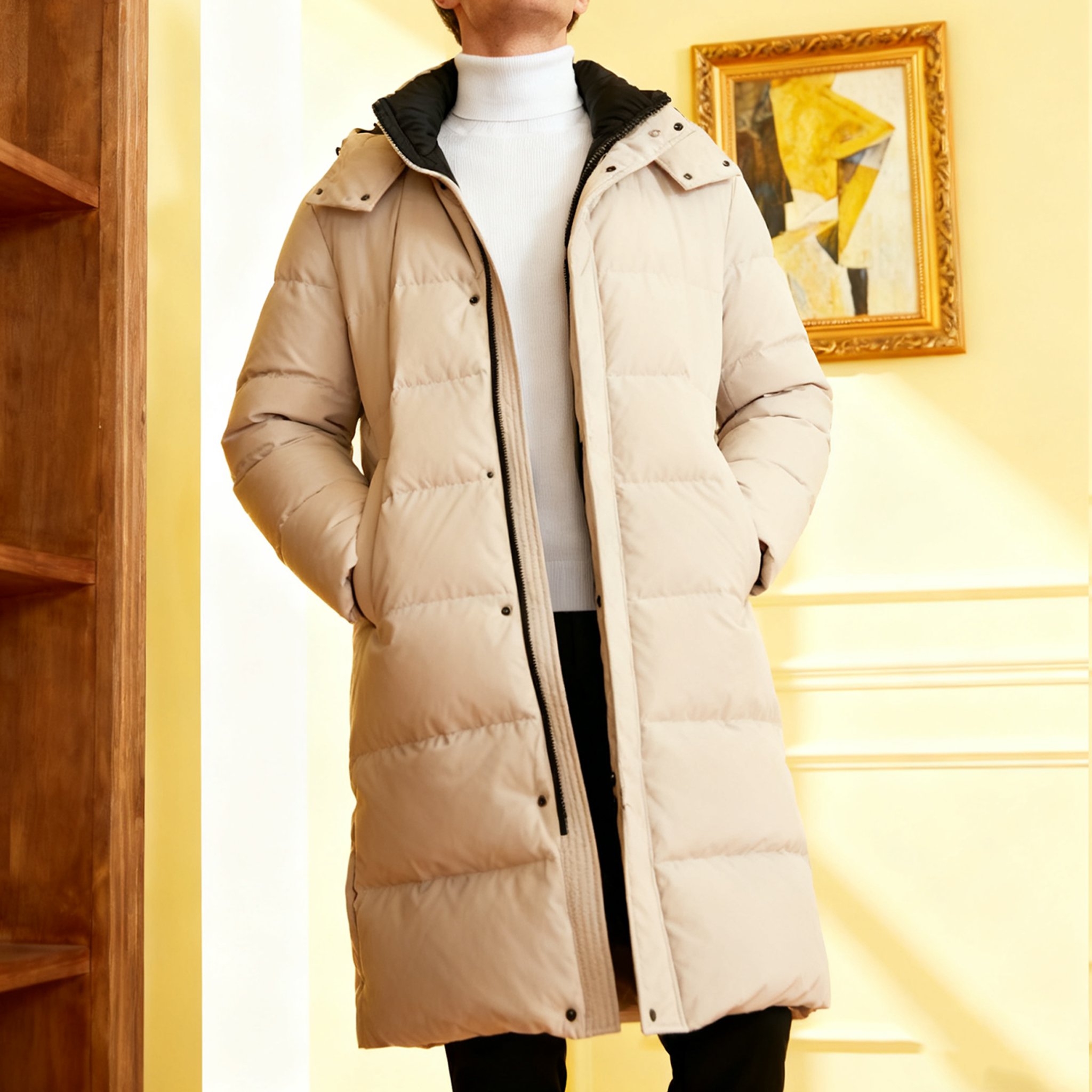 베이직 롱 다운 점퍼 전체 모습