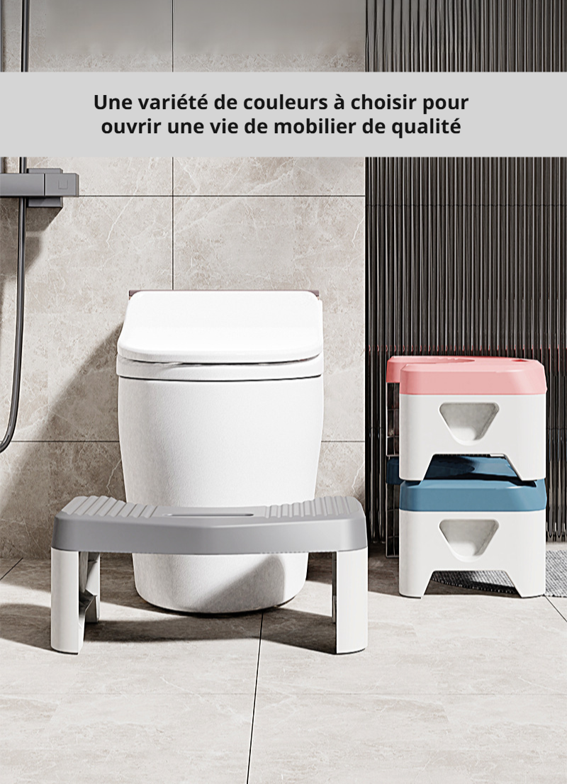 Tabouret de salle de bain résistant et ergonomique