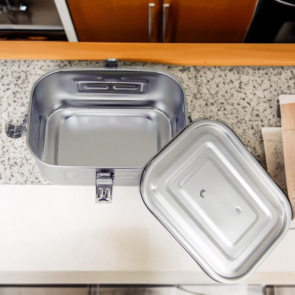 Aluminum lunch box for home use, stainless steel