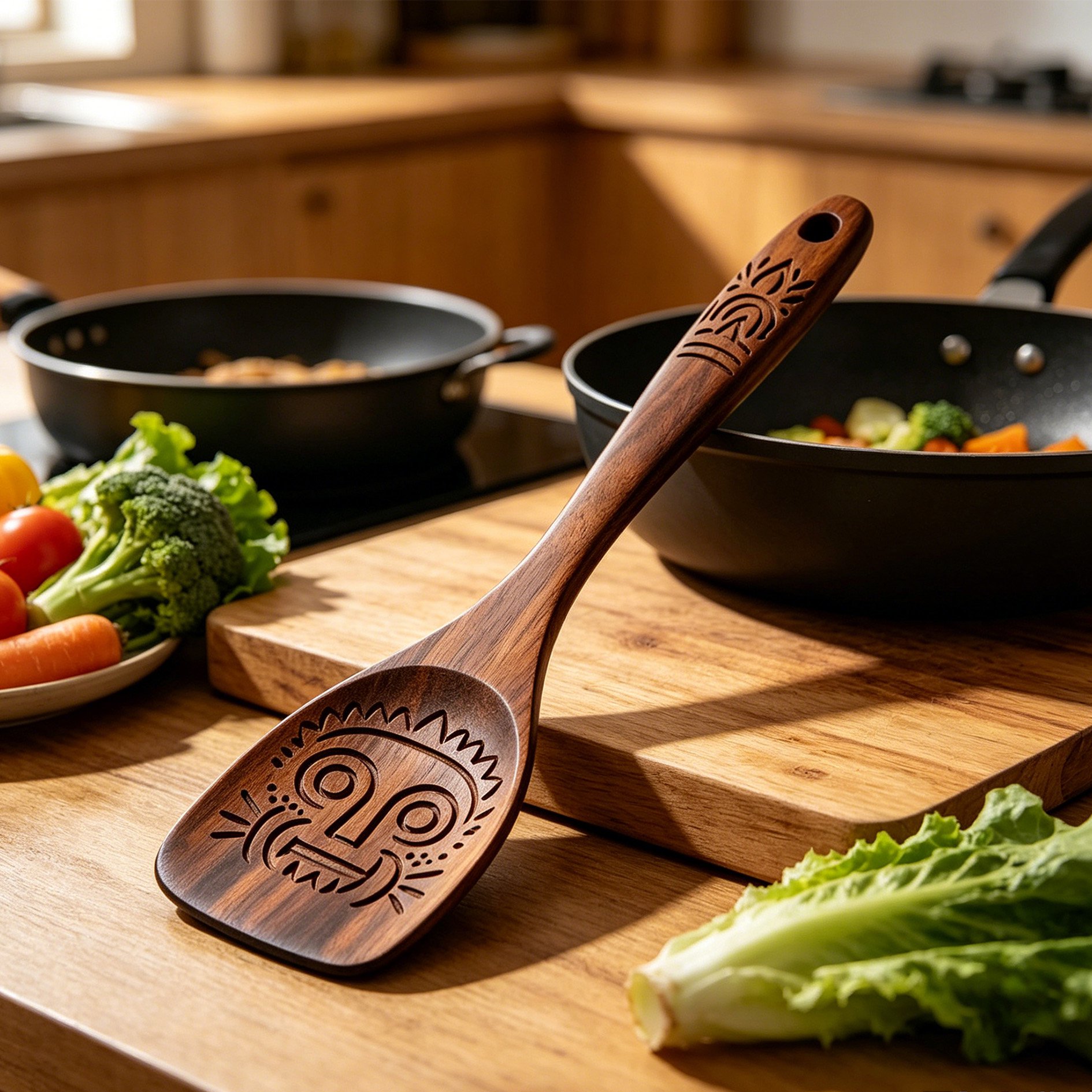 Walnut One-Piece Spatula (Set of 2)