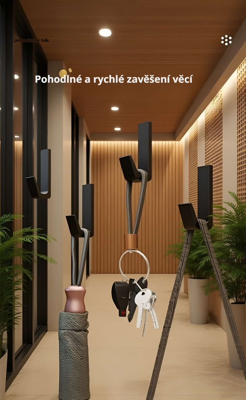 Instalace samolepicího háčku na zeď bez použití nářadí