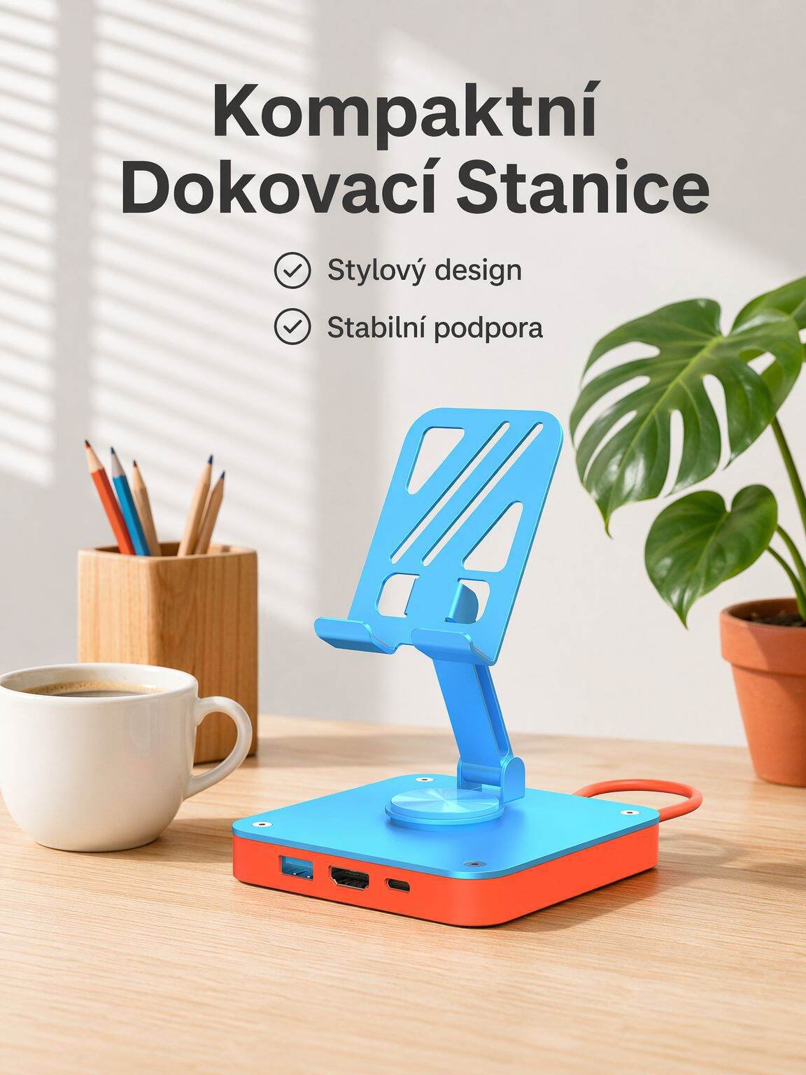 Multifunkční otočný držák pro video konvertor, výsuvný, přenosný, domácí použití