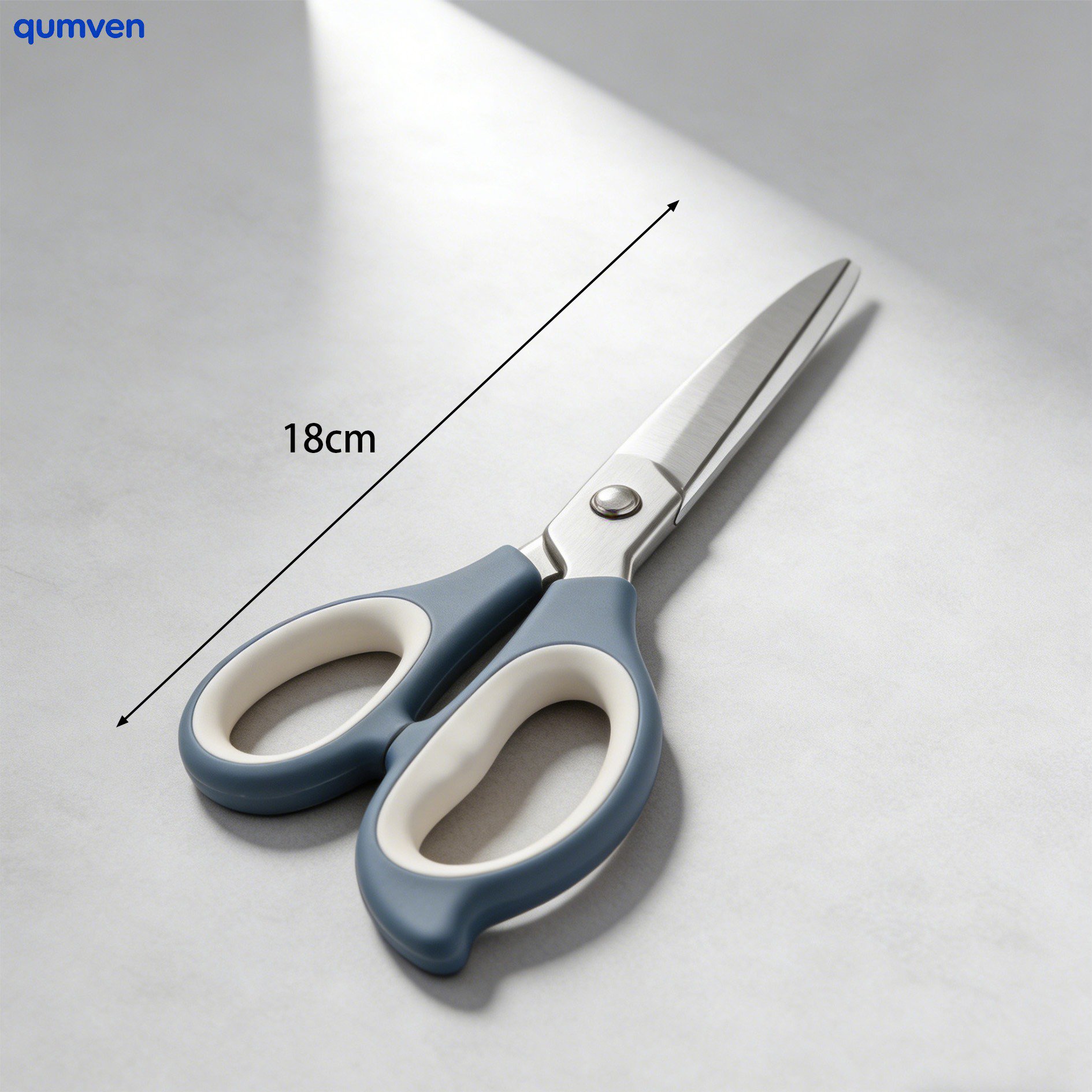 Scissors cutting paper, food, and fabric