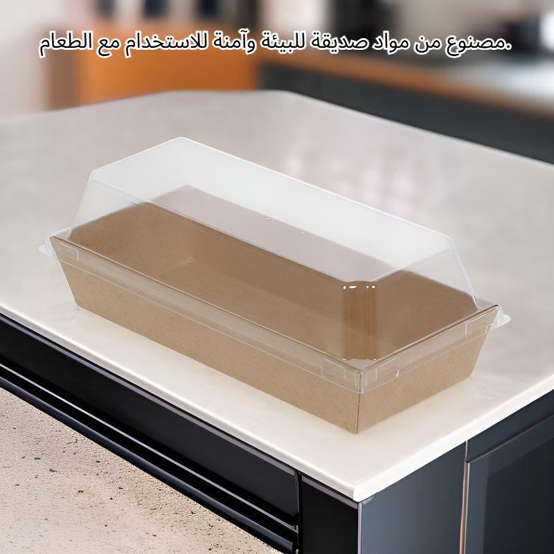 علبة ورقية شفافة باللون الأبيض
