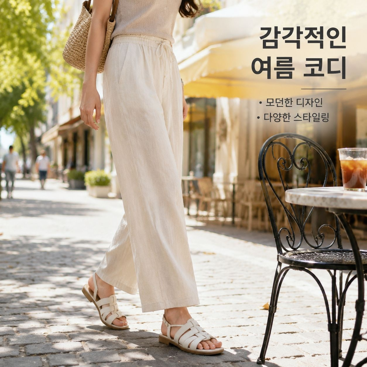 여름 사각코 소프트 바닥 편직 앞뒤로 신는 여성 플랫 슬리퍼