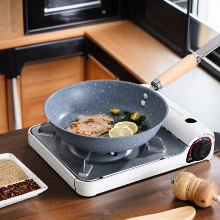 가정용 맥반석 프라이팬 스테이크 계란후라이팬 끈적임없음팬