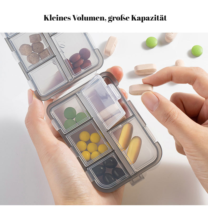 Einfach zu öffnende und versiegelte Pillendose