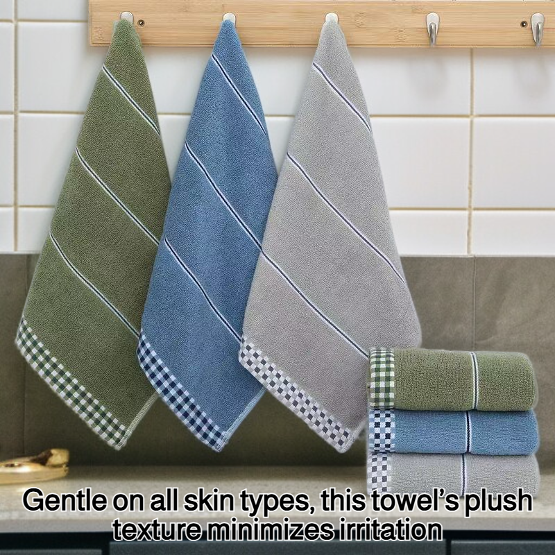 Thickened cotton face towel showing soft and plush texture