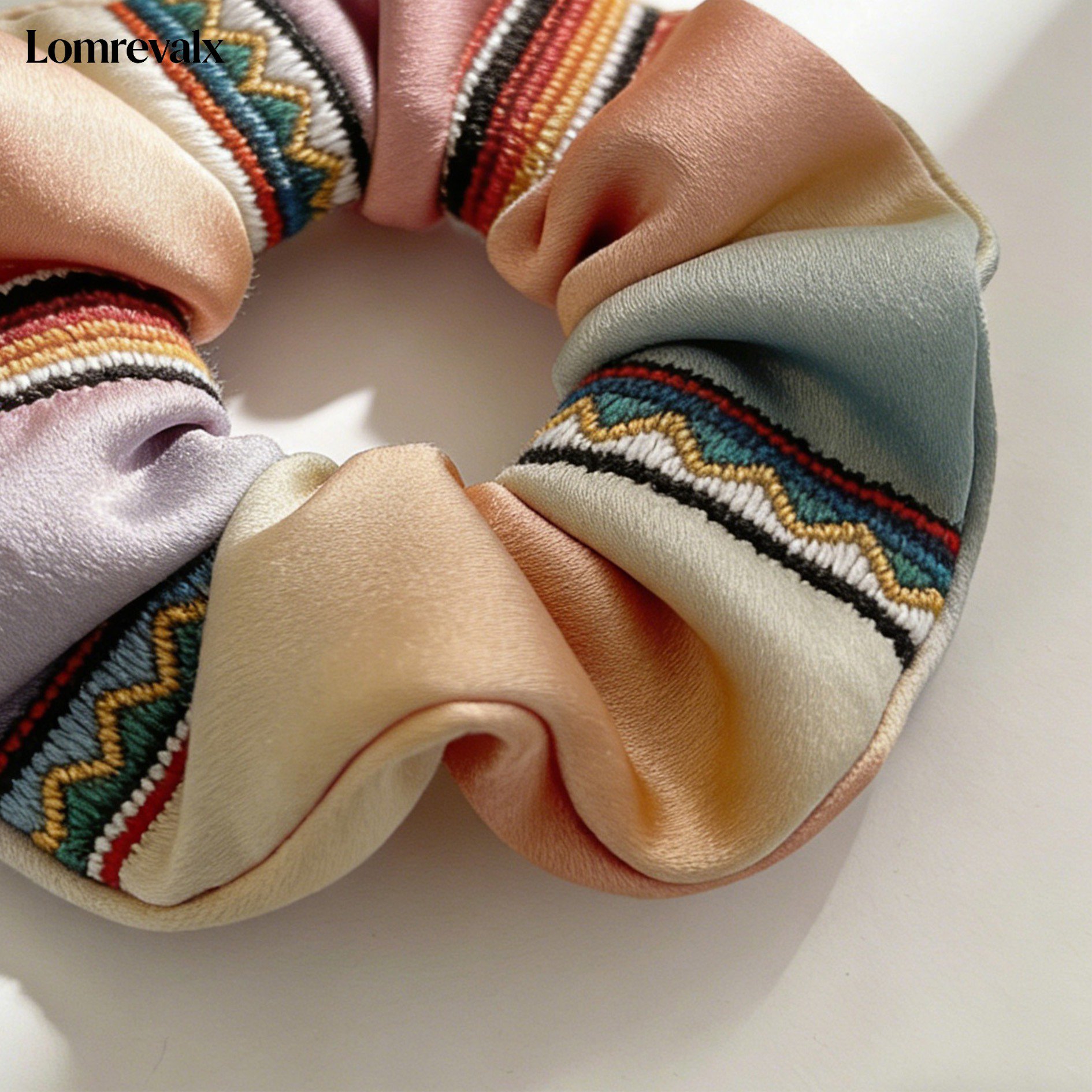 Coletero artesanal de tela bordada