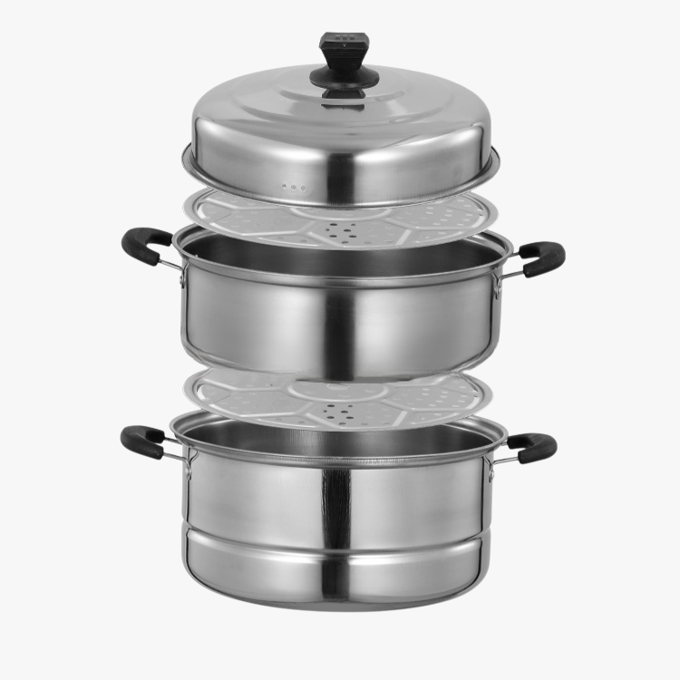 Three-Tier Stainless Steel Steaming Pot