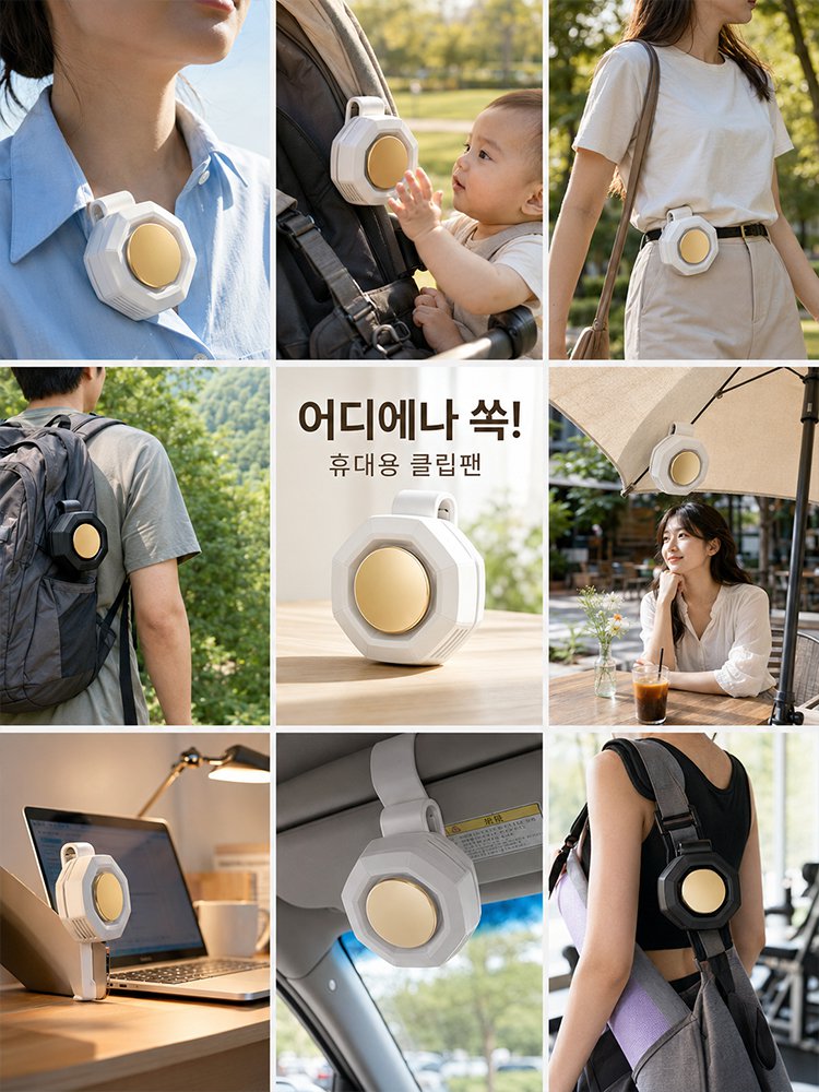 휴대용 미니 허리걸이 선풍기