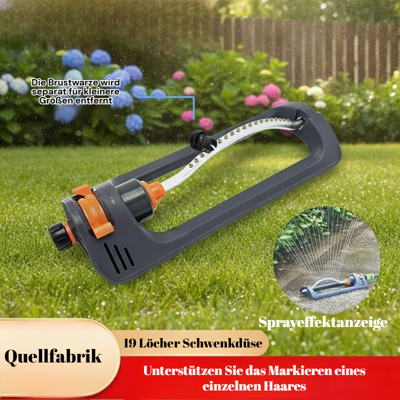 180° Automatischer Schwenksprinkler mit 19 Düsen für Gartenbewässerung