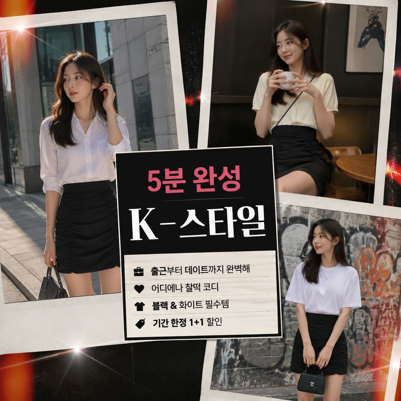 여아 주름 스커트 슬림핏 랩스커트 빈티지 스타일