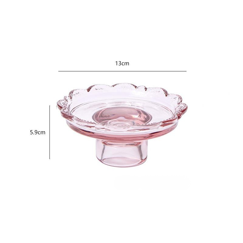 グラスレースハイキックケーキ皿デザートプレート