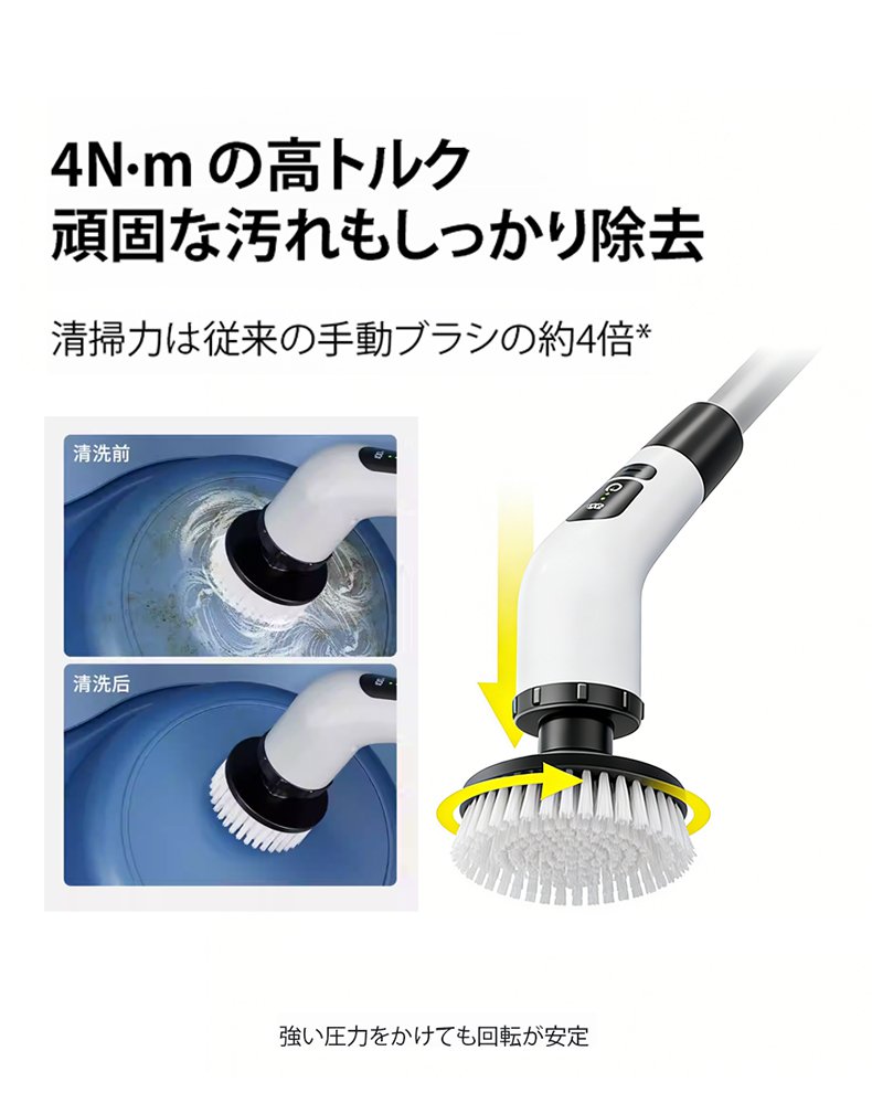 多機能家庭用ワイヤレス電動クリーニングブラシ