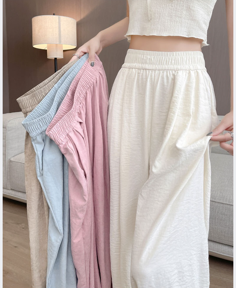 クリームムースヤマモトのレディースアイスシルクワイドレッグパンツ正面画像