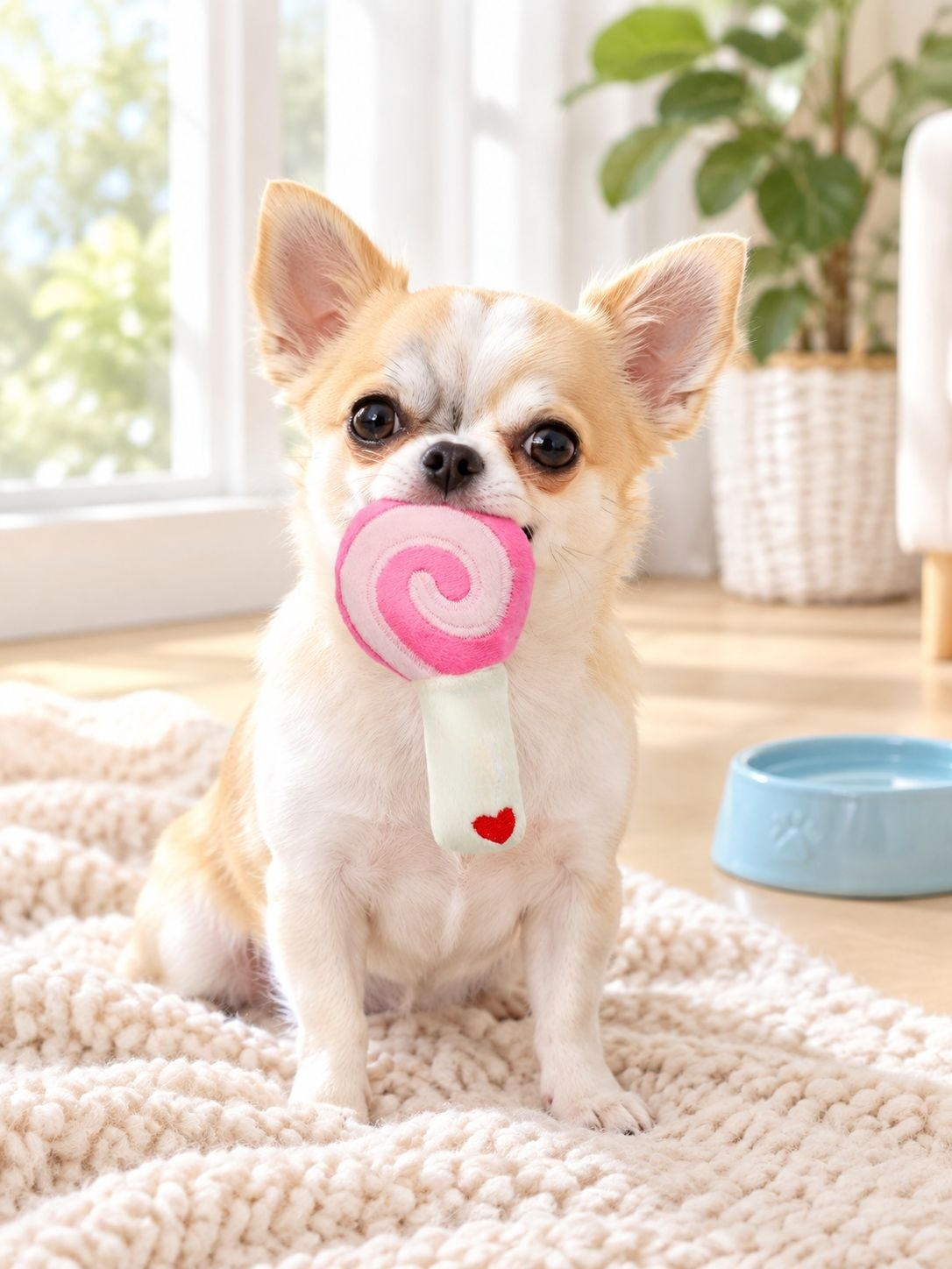 安全で丈夫な犬用ロリポップ型おもちゃ