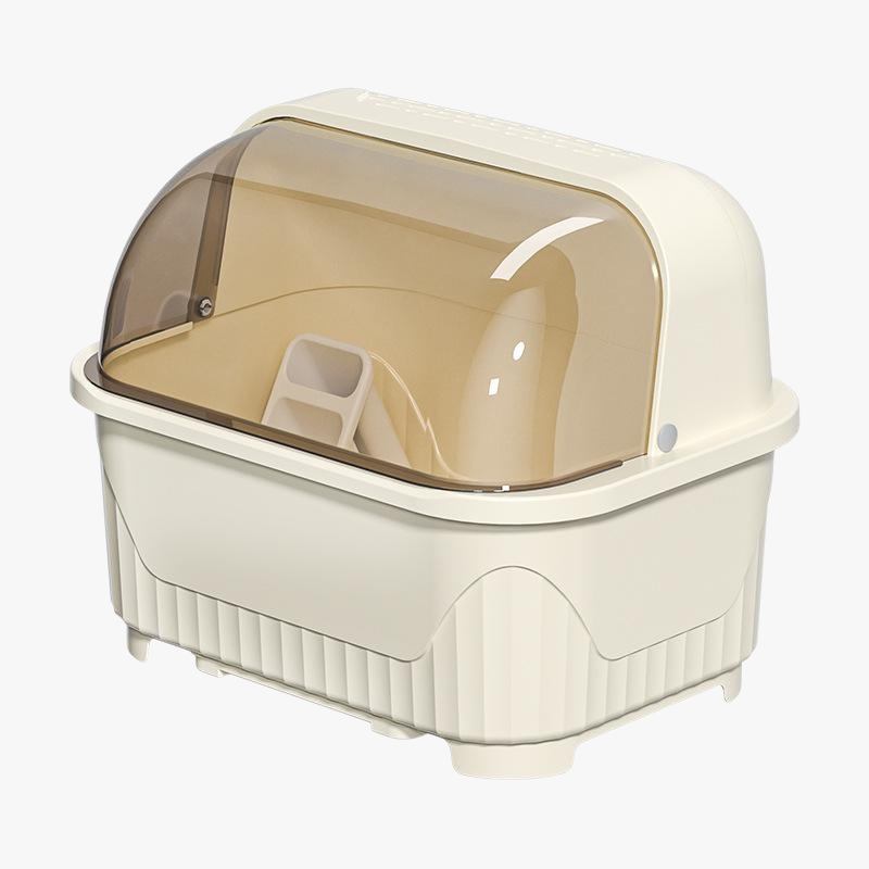 Boîte de rangement pour bols et assiettes avec couvercle, support pour couverts, cuisine