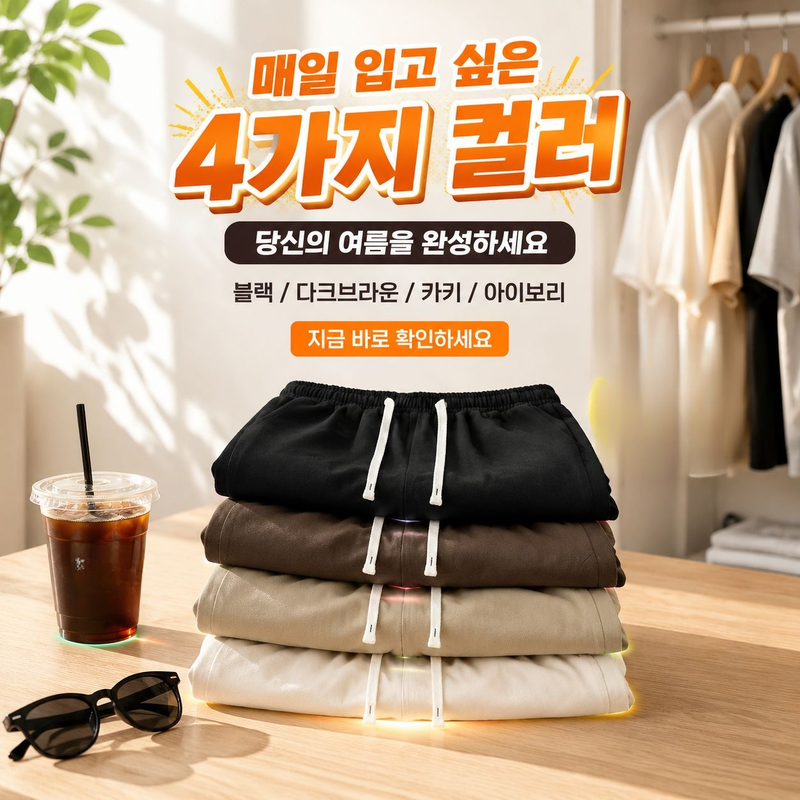 일본풍 남성 신상 플리츠 디자인 캐주얼 반바지
