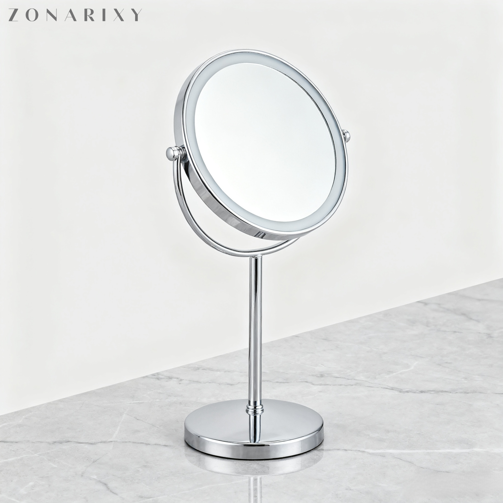 กระจกแต่งหน้าตั้งโต๊ะสองด้าน HD กระจกแต่งตัวขนาดใหญ่