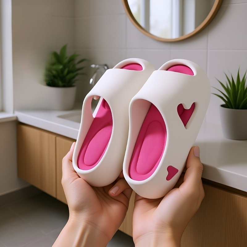 Women's home thick-soled non-slip bathroom slippers