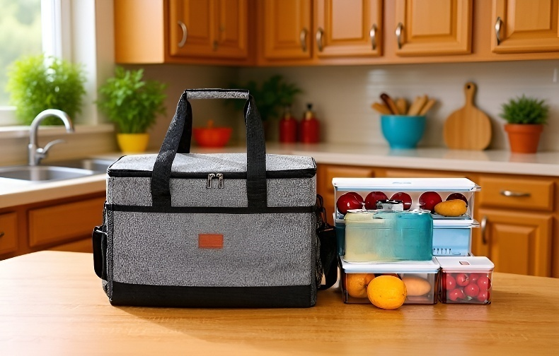 Car food warmer bag with thick insulation lining