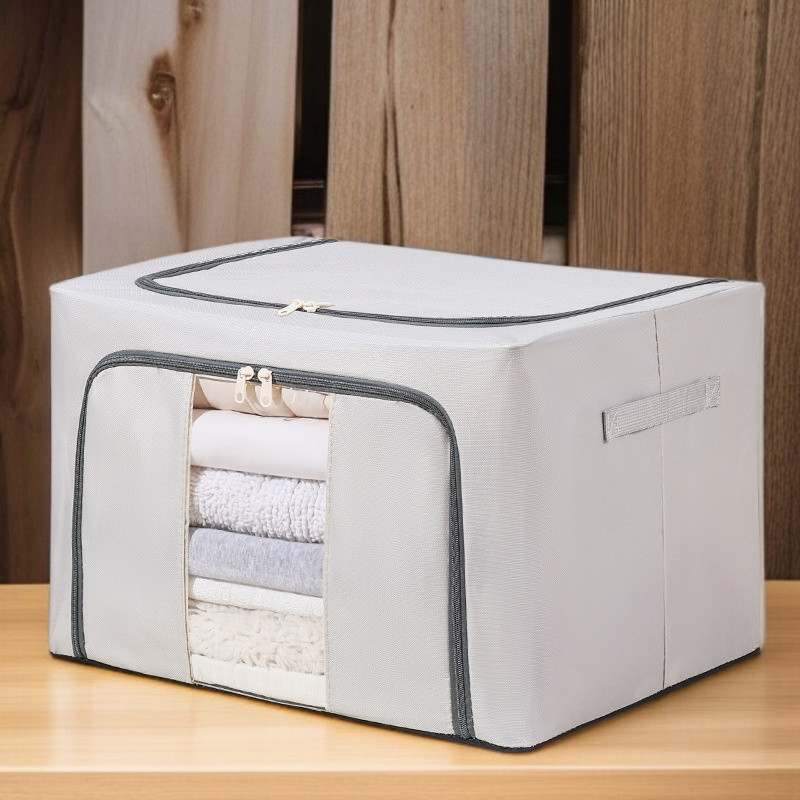 철골 대용량 두꺼운 수납함 가시 의류 수납함 단일창 수납함 투명 수납함